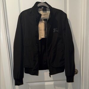 Classic Burberry Black Bomber Jacket